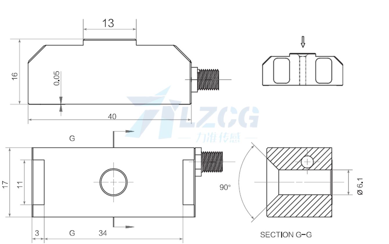 微應變式測力傳感器LFQ-40P(圖2) 微應變式測力傳感器LFQ-40P(圖2)